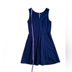 Amanda Uprichard  Navy blue dress Notch Neckline Fit and Flare Size Small Photo 2