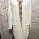EXPRESS 61- Padded Shoulder Button Pocket Cardigan Small Photo 5