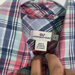 Vineyard Vines  Women's Pink and Blue Plaid Button Down Shirt size 2 Photo 1
