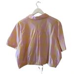 Nordstrom BP Window Pane Crop Boxy Pink Yellow Button-Up Shirt SZ 1X Photo 8