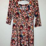 Xhilaration  Bright Floral Print Stretchy Dress with Back Detail Size M Photo 6