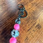 Handmade Chic Pink and Silver Beaded Key Holder Photo 0