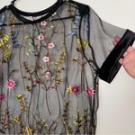 SheIn  Curve Black Dress with Colorful Floral Design Photo 2