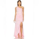 Elliatt ‎ Biarritz Gown maxi one shoulder pink Small NWT! Photo 2