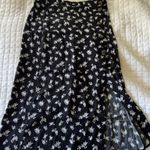 Black Floral Midi Skirt Size L Photo 0