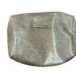 Tahari  Makeup Cosmetic Bag Pink Gold Sparkle Zip Top 8" x 6" x 2" Photo 0