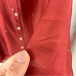 Evereve Bailey 44 Sheer Rhinestone Gem Button Down Shirt Size L Photo 6