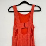 Free People  Orange Sleeveless Textured Mini Dress Womens S Beachy Summer Casual Photo 9