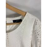 J.Crew Flutter Sleeve Eyelet Dress White Womans Size 6 Photo 6