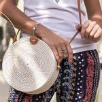 SheIn White Rattan Cross Body Bag  Photo 2