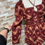 House of Harlow New  1960 x REVOLVE Cotton Fairy dress long sleeve brown Sz M Photo 11