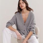 JENNI KAYNE 100% Cashmere Cocoon Cardigan Gray XS Photo 0