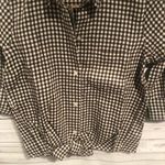 Madewell NWT Flannel Tie front shirt gingham check Photo 4