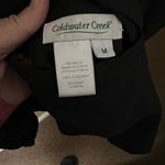 Coldwater Creek  Black Lightweight coat with Leopard Print Lining - Size M Photo 2