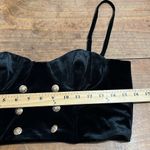 AMBER X MESHKI size XL black posh velvet strappy bustier top Photo 7
