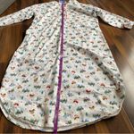 VTG Lanz of Salzburg Flannel 100% Cotton Nightgown Heart Buttons Log Cabin White Size L Photo 5