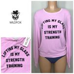Wildfox New.  pink beach jumper. XS. Retails $98 Photo 8