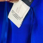 Diane Von Furstenberg  Cahil Cobalt Blue Long Sleeve V-Neck Silk Blouse Size 2 Photo 10