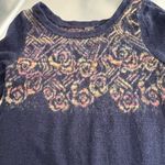 Free People  Short Sleeve Blue Sweater Tunic - Size Medium - EUC Photo 2
