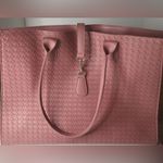 ULTA Beauty Large Woven Dusty Mauve Tote Bag with Fold Over Hook Closure New Pink Photo 0
