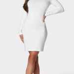 Bebe studded shoulder cut-out ivory sweater dress women Size XS Photo 13