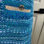 Lilly Pulitzer Beckington Sweaterdress Blue Grotto Metallic Tweed LG #131 Photo 9