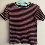 Vintage 90’s Road Rags Jeans Co. Cuffed Mini Tee, Grunge / Skater Top, Size L Red Size L Photo 0