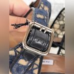 Carven Mesh and Lace open toe heels size 37/7 Blue Photo 4