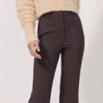 Wilfred Aritzia  Baroque Flare Crop Pants with a metallic gold jacquard Size 4 Photo 0