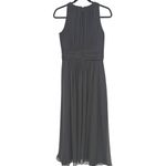 Ralph Lauren Lauren Pleated Niketta Evening Sleeveless Maxi Dress Black Size 8 Photo 4