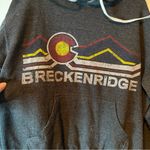 Breckenridge Charcoal Hoodie with Mountain Design Gray Size M Photo 2