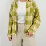 Very J coastal cowgirl linen blend citrus button down layering top / shirt plaid s Photo 6