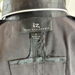 Iz Byer California Black Trench Jacket S Padded Shoulder Pockets Button Front Photo 8