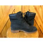 Timberland Black Nubuck Leather Waterproof Lace Up Sz 7.5 Read Photo 5