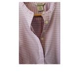 Duluth‎ Trading Womens Size M 1/2 Button High Neck Striped Long Sleeve Tunic Top Size M Photo 3