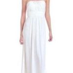 Max and Cleo White & Maxi Ocassion Draped Gown Formal Dress Photo 7