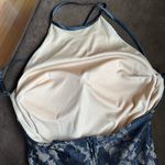 Windsor  Black & Tan Maxi Floral Lace Sheer Draped Split On Side Dress Sz… Photo 11