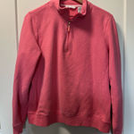 IZOD  Golf Women’s Pink Quarter Zip Cotton‎ Blend Pullover Sweatshirt Tennis Prep Photo 0