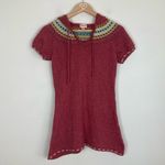 Vintage Mossimo Supply Co. red fairisle lambswool hooded mini dress. Size M Size M Photo 4