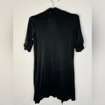 Delirious Black & Red Layered Tunic Dress Small Faux Leather Shoulder Detail Photo 7