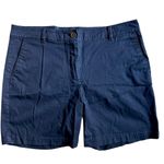 Talbots Women’s Weekend Shorts Navy Blue Size 12 Cotton Spandex Casual Chino Photo 0