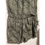 Anthropologie Hei Hei Nova Romper Button Front Tan Black Gauze Rayon Photo 7