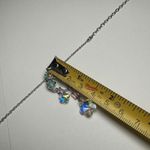 Swavorski Swarovski Crystal Sweet Blossom Pink Blue Aurora Borealis Necklace Silver Tone Photo 9