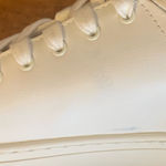 J.Crew Women's Saturday Sneaker 8 White Sneakers with Leopard Detail Photo 8