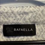 Rafaella  Long Sleeve Women's Boat Neck White Navy Cross Tiles Print Top Size L Photo 1