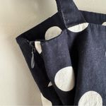 ZARA Tie Shoulder Navy White Polka Dot Bodysuit Size XS Photo 6