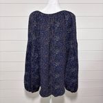 Lovestitch Navy Blue Patterned Women's Top Size L Photo 3