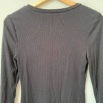 Guess  Los Angeles Women's Small Long Sleeve Ribbed Bodycon Black Mini Dress Y2K Photo 12