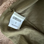 Gymshark  Tie Back Vest Tank Top Khaki square neck flyaway open Photo 3