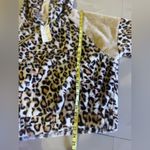 Leopard print faux fur Jacket Ham & Threads hoodie pull on size L Brown Size L Photo 2